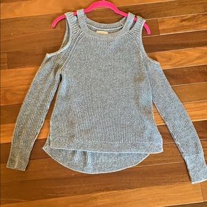 Grey cold shoulder sweater